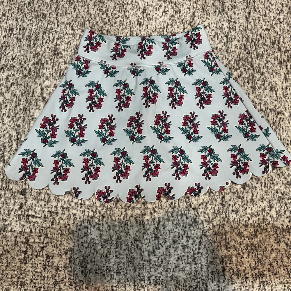 Crewcuts J. Crew Floral Scalloped Hem Skort Girls Sz 4/5 EUC